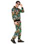 UV Glow Joggedress til Herre med Day of the Dead Motiver