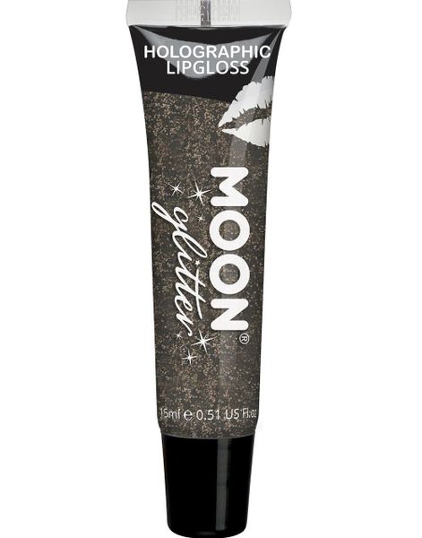Svart Holografisk Glitter Lipgloss