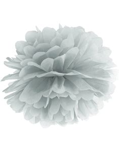 Sølvfarget Pom Pom 35 cm