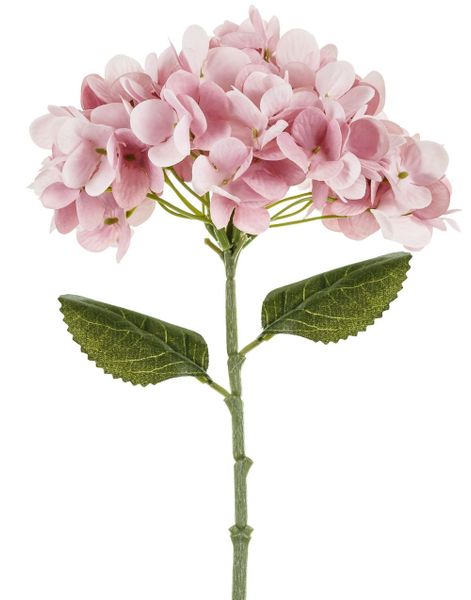 Lys Rosa Hortensia Blomst 35 cm - Kunstige Blomster