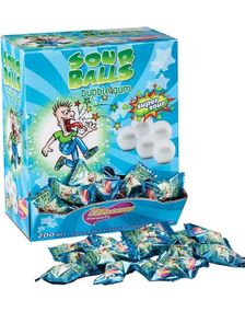 200 stk Ilham Sour Balls - Supersure Tyggegummikuler med Eplesmak - Hel Eske 920 gram