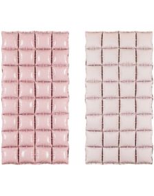 Tosidig Lys Rosa Waffle Folie Ballong for Backdrop/Bakgrunn 55x110 cm