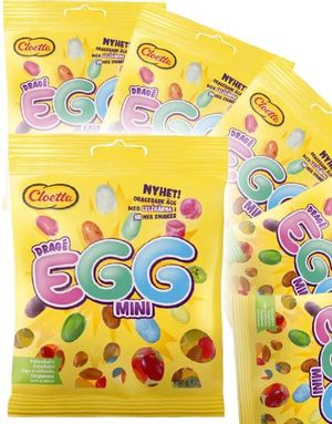 36 stk Cloetta Mini Dragé Egg - Gelebønner med 18 Smaker - Hel Eske 5,4 kg