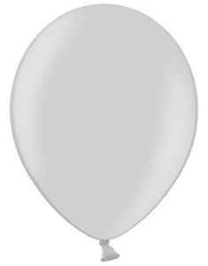 100 stk 13 cm - MEGAPACK - Metallisk Sølvfarget Ballonger