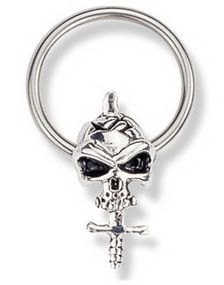 Head on Cross BCR Piercing - 1.6 x 14 mm