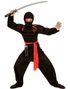 Svart Ninja Barnekostyme med Muskeldrakt