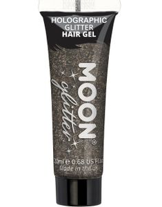 Svart Holografisk Glitter Hårgele 20 ml