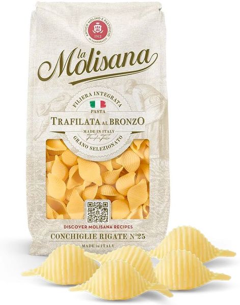 LA MOLISANA Conchiglie Rigate n.25 - Pasta 500g (Italia)