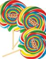 30 stk Fruity Pops - Store Håndlagde Kjærligheter på Pinne med Fruktsmaker 75 gram - Hel Eske 2250 gram