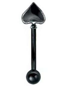 Spar - 1.2 x 8 mm Svart Øyenbrynspiercing