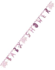 Baby Pink Elephant Banner 160 cm
