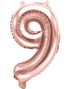 JUMBO Rose Gullfarget Tallballonger 0-9 - 86 cm