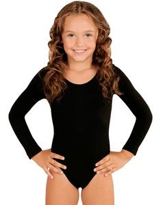 Svart Body med Lange Ermer til Barn
