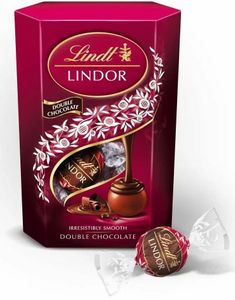 Lindt Lindor Double Chocolate - Mørke og Lyse Doble Sjokolade Trøfler med Fyll 200 gram