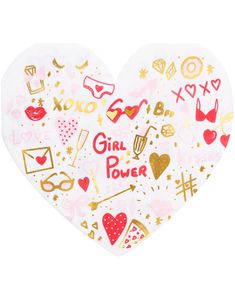 20 stk Hjerteformede Girlpower Servietter 32x30 cm