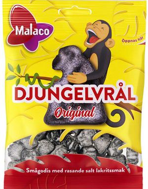 Pose med Malaco Djungelvrål Original Lakris