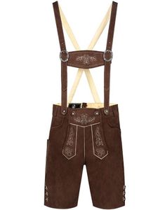 Brun Skinnimitert Lederhosen til Mann