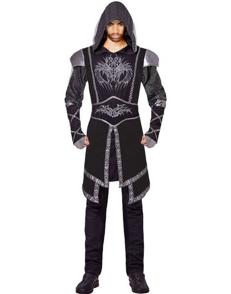 Svart Assassins Creed Inspirert Kostymeoverdel til Mann