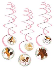 6 stk Hengende Swirls Dekorasjoner - Vakre Hester