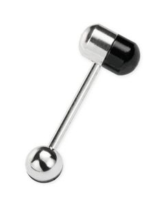 Pill Black/Silver - Tungepiercing