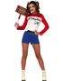 Crazy Harlequin - Harley Quinn Inspirert Kostyme til Dame - Strl Small