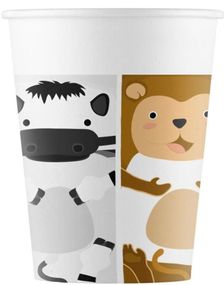 8 stk Dyrevenn Pappkopper – 200 ml