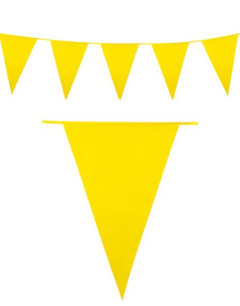10 Meter Banner med Gule Vimpel Flagg