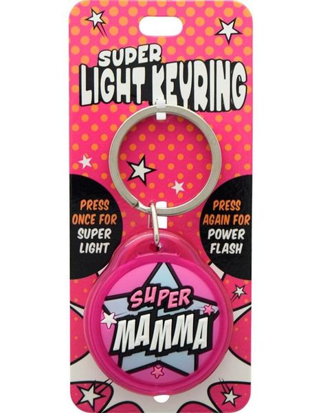 Super Mamma - Nøkkelring med Lys