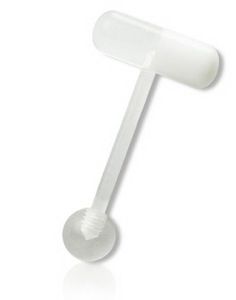 Pille Hvit/Klar - Tungepiercing
