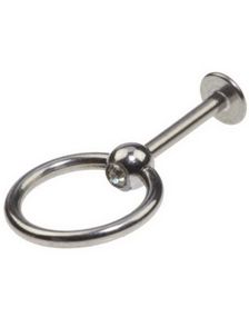 Labrett med Klar Sten og Slavering - 1,2 x 8 mm