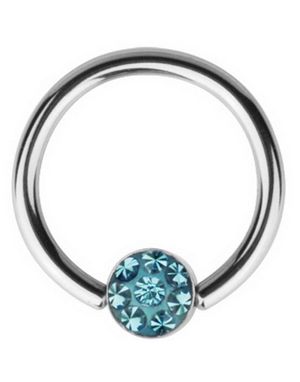BCR Piercing with Sprakling Turquoise Stone