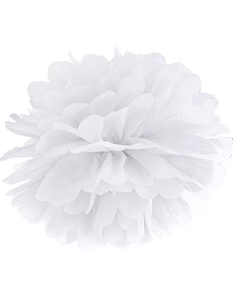 Hvit Pom Pom 35 cm