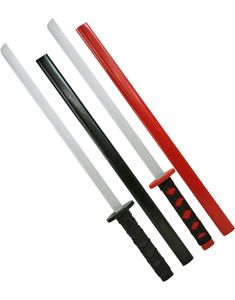 2 stk Ninjasverd med Slire 72 cm - Svart og Rød