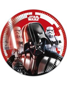 8 stk Små Papptallerkener 20 cm - Star Wars Final Battle