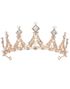 Gullfarget Elizabeth Tiara Metal med Perler og Stener 