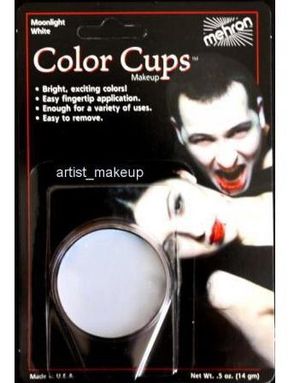 Color Cups 15 gr - Moonlight White Mehron Oljebasert Ansikt & Kroppssminke