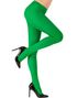 Ensfarget Grønn Strømpebukse - X-Large