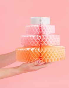 Flerfarget Honeycomb Kake 23 cm