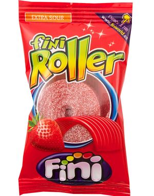 Fini Strawberry Roller Fizz - Rød Vingummi