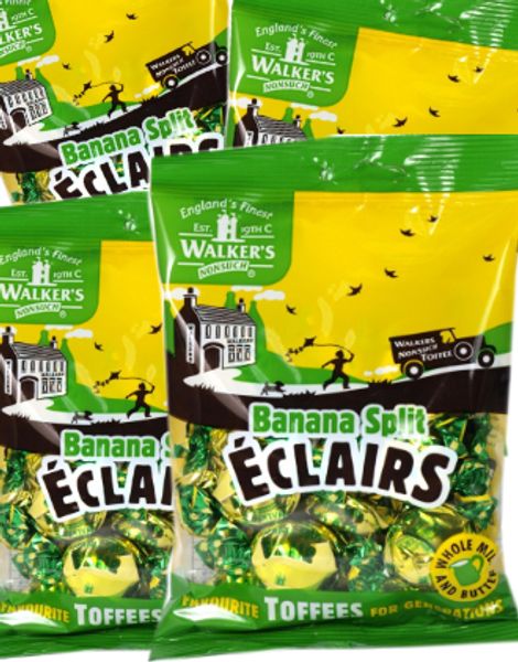 12 poser Walkers Banana Split Eclairs Toffee - Hel Eske