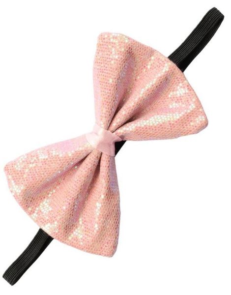 Rosa Glitrende Sløyfe/Bow Tie