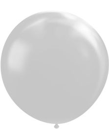 Sølvfarget Rund JUMBO Ballong 1 meter