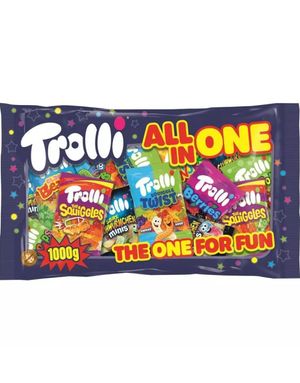 1kg Trolli Mix ca. 42 Idividuelt Innpakka godteposer