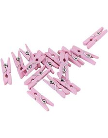 24 stk ROSA Treklyper til Dekorasjon 2,5 cm