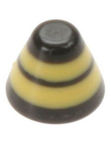 DualRing Spike Gul - 3 mm Akrylkuletil 1,2 mm stang