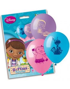 10 stk Lilla Turkis og Rosa Ballonger - Doc McStuffins