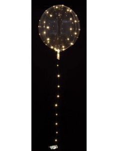 1 stk Gjennomsiktig Folieballong 40 cm med LED-Lys Lenke 5m