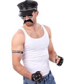 80's Rock Icon - Rocker/Biker Kostymesett i 5 Deler - Onesize