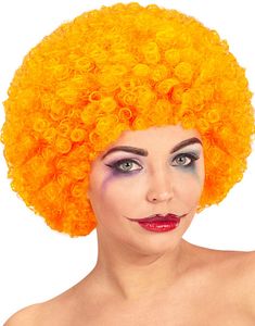 Neon Orange Klovn/Afroparykk