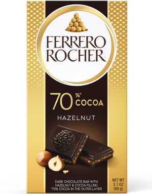 Ferrero Rocher Mørk Sjokoladeplate med Hasselnøtter 90 gram